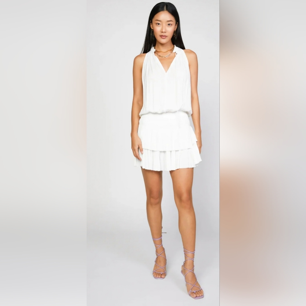 Current Air Sleeveless Pleated Mini Dress